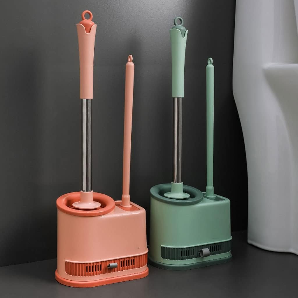 KAAZEE Toilet Brush Holder Set with No-Slip Handle and Flexible Bristles 1
