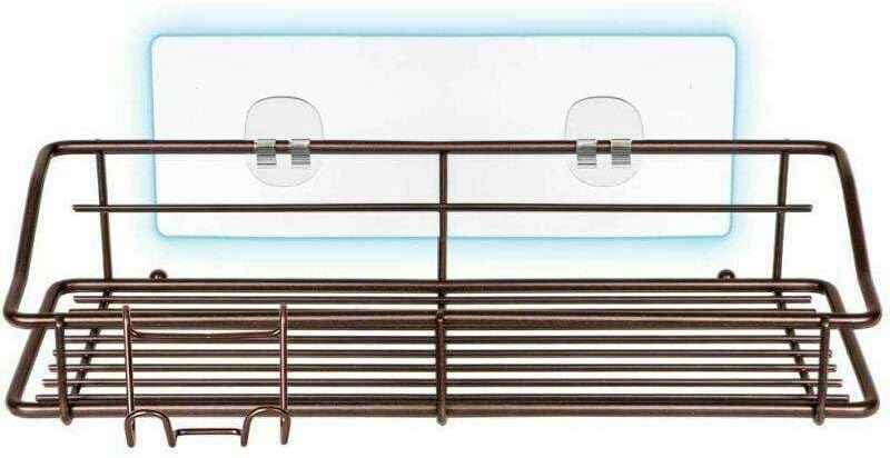 Stainless Steel Shower Caddy Adhesive Wall Shelf