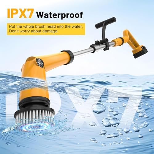 Denqir 1500 RPM Electric Spin Scrubber for Dewalt 20V Battery