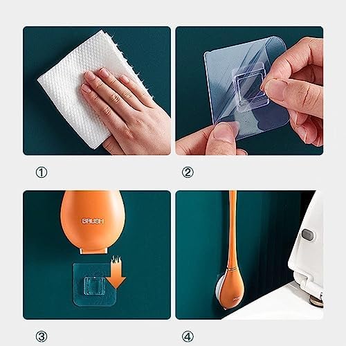 Hvyesh Toilet Brush and Holder Set - Blue