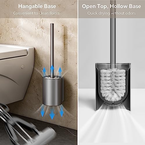 Esusom Toilet Brush and Holder Set with Durable Bristles