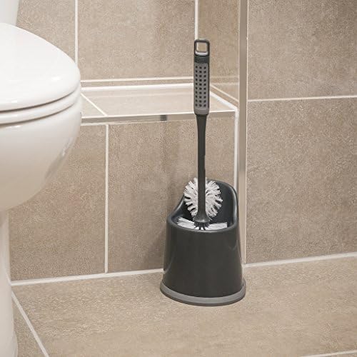 Addis 517707 ComfiGrip Toilet Brush Set Metallic Graphite
