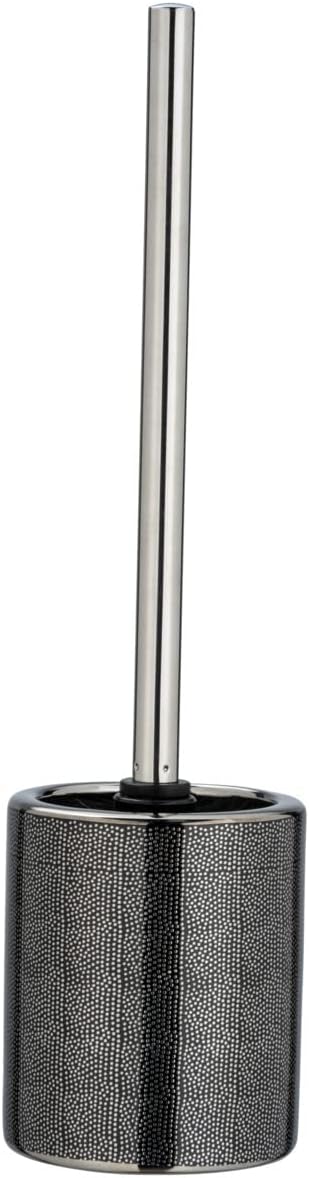 WENKO Nuria Toilet Brush Holder Silver Anthracite 1