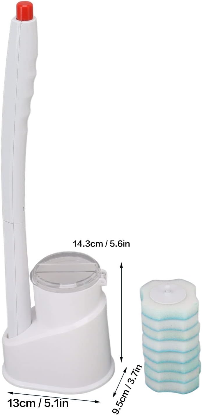 Qinlorgo Toilet Brush Set with Holder and Cleaning Liquid 1