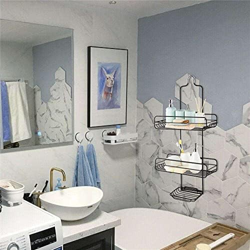 FINANCIALLY LIT 3-Tier Shower Head Organizer Stainless Caddy