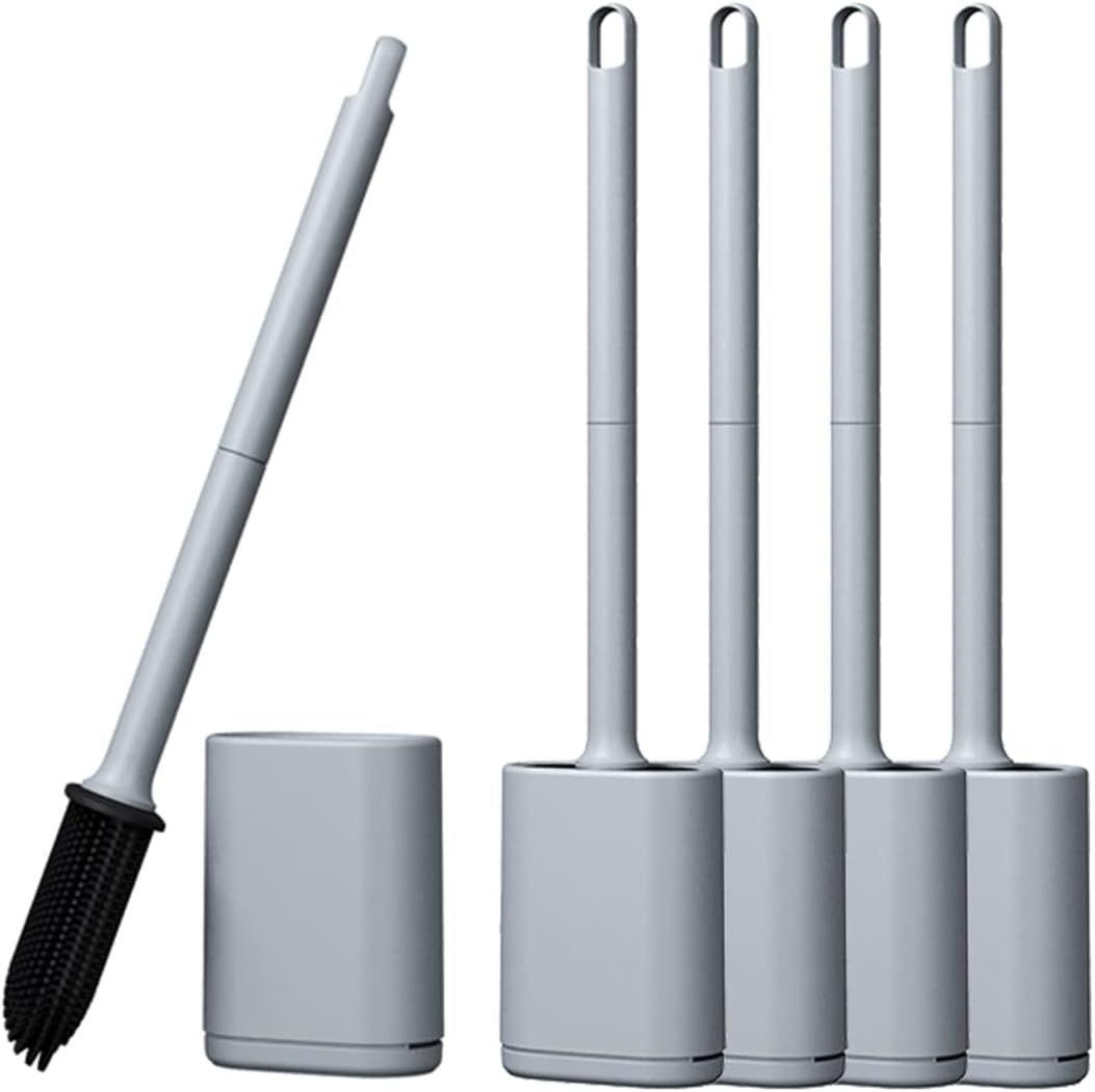 Wudulux Flexible Toilet Brush with Holder Set