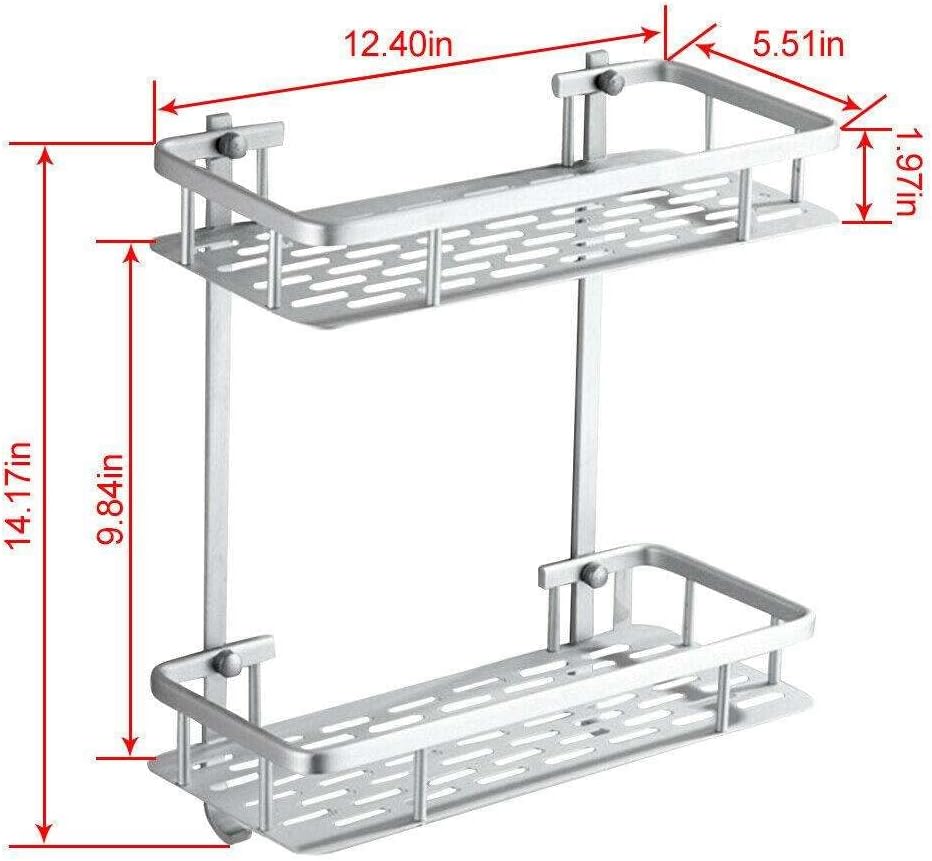 FINANCIALLY LIT 2 Tier Shower Caddy with Corner Shelf