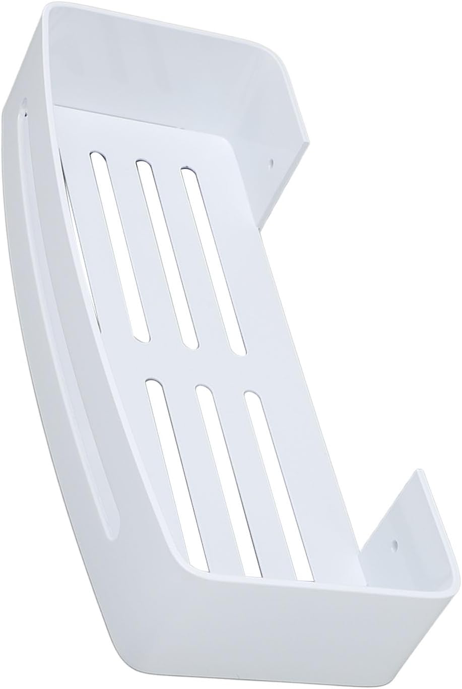 Pssopp Bathroom Wall Mounted Shelf Space Aluminum Shower Rack White