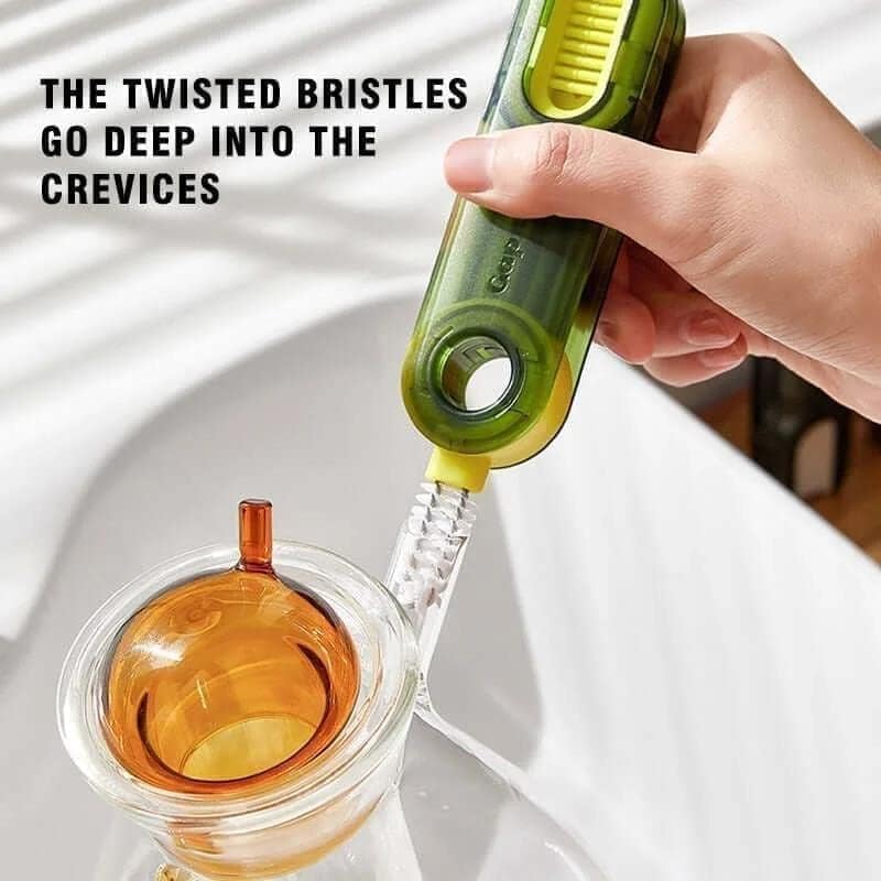HROY Toilet Brush and Holder Set - 3 in 1 Cleaning Tool