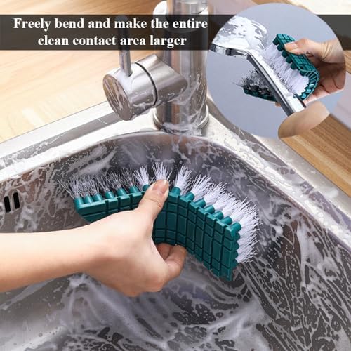 Oniapro V-Shape Toilet Scrub Brush Bendable Non-Slip