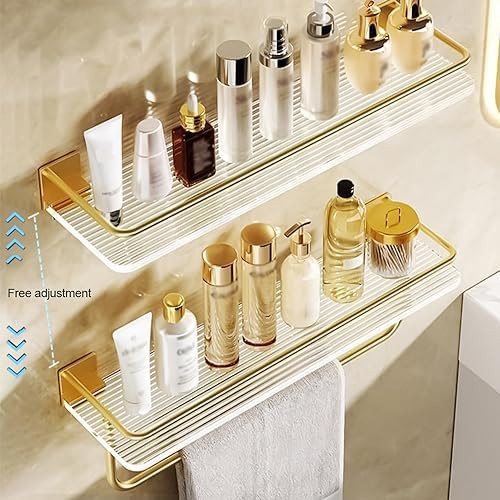 ANNBKA Wall Mount Shower Caddy with Floating Shelf - 30cm