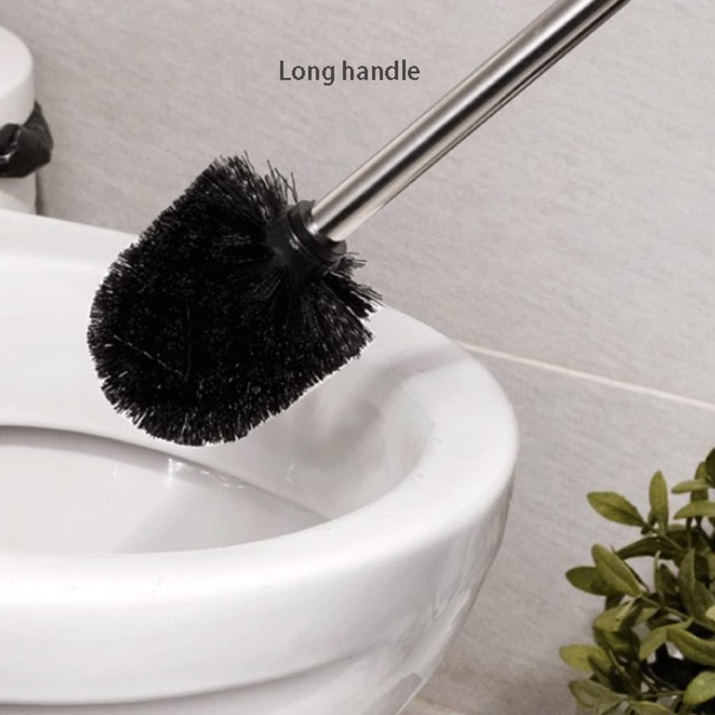 SYXL Toilet Brush with Holder Set Heavy Duty Cleaning Black