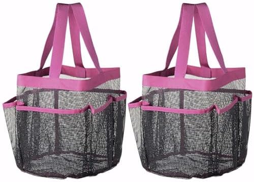 FINANCIALLY LIT 2 Pack Pink Shower Caddy Bag