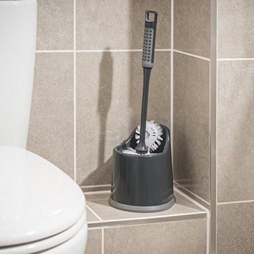 Addis 517707 ComfiGrip Toilet Brush Set Metallic Graphite