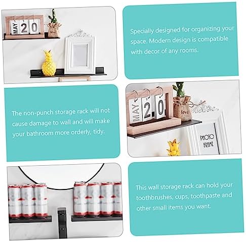 Garneck Wall Mounted Shower Caddy Non-punch Aluminum Storage Rack