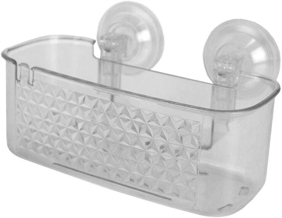 FINANCIALLY LIT LKOP Clear Cubic Shower Caddy with Suction Cups