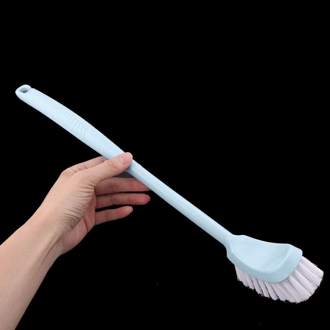 Blue Plastic Toilet Brush Holder with Bristle Head