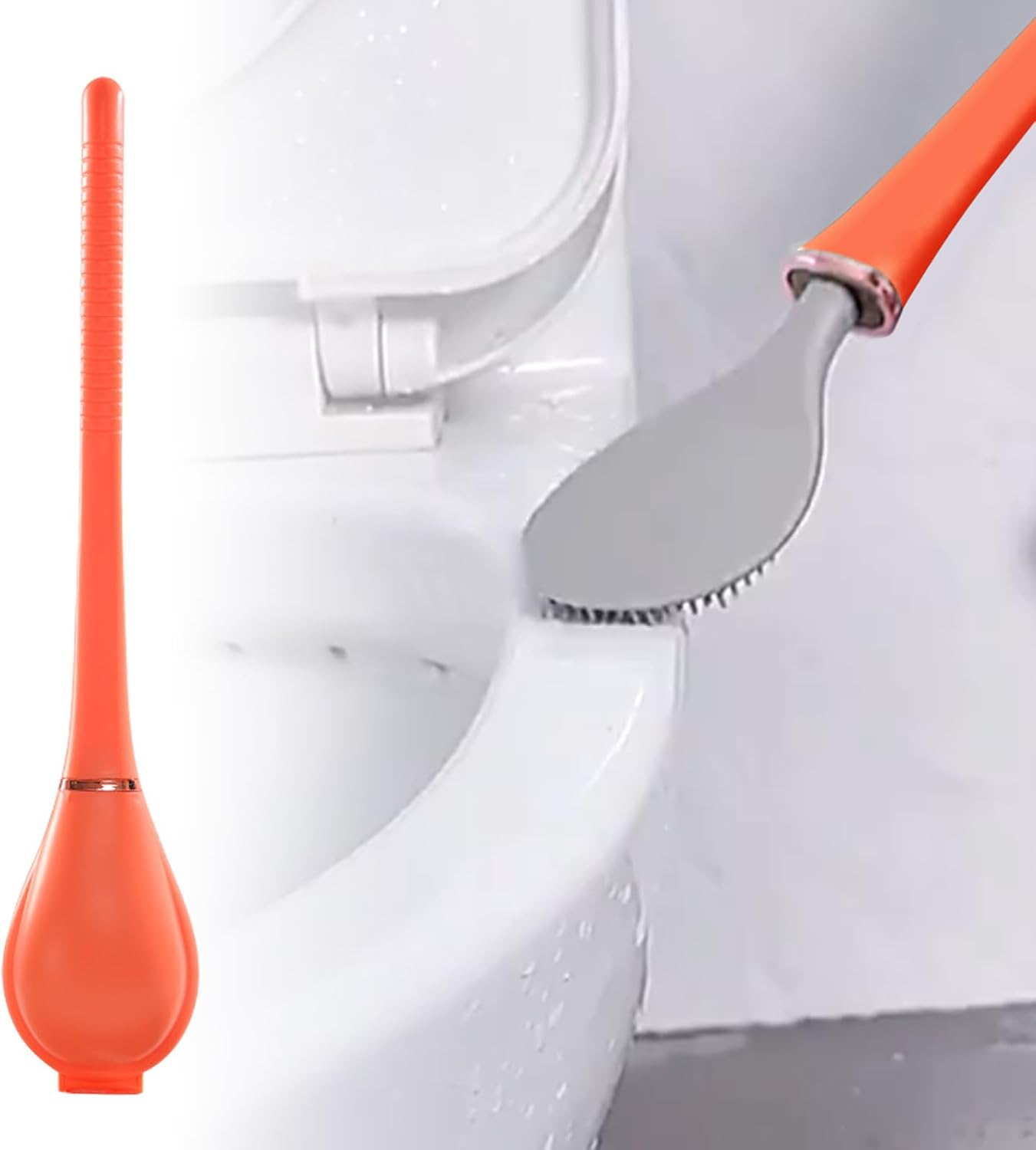 LANMOK Modern Wall-Mounted Toilet Brush with Dispenser