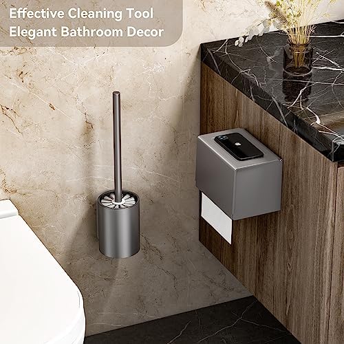 Esusom Toilet Brush and Holder Set with Durable Bristles