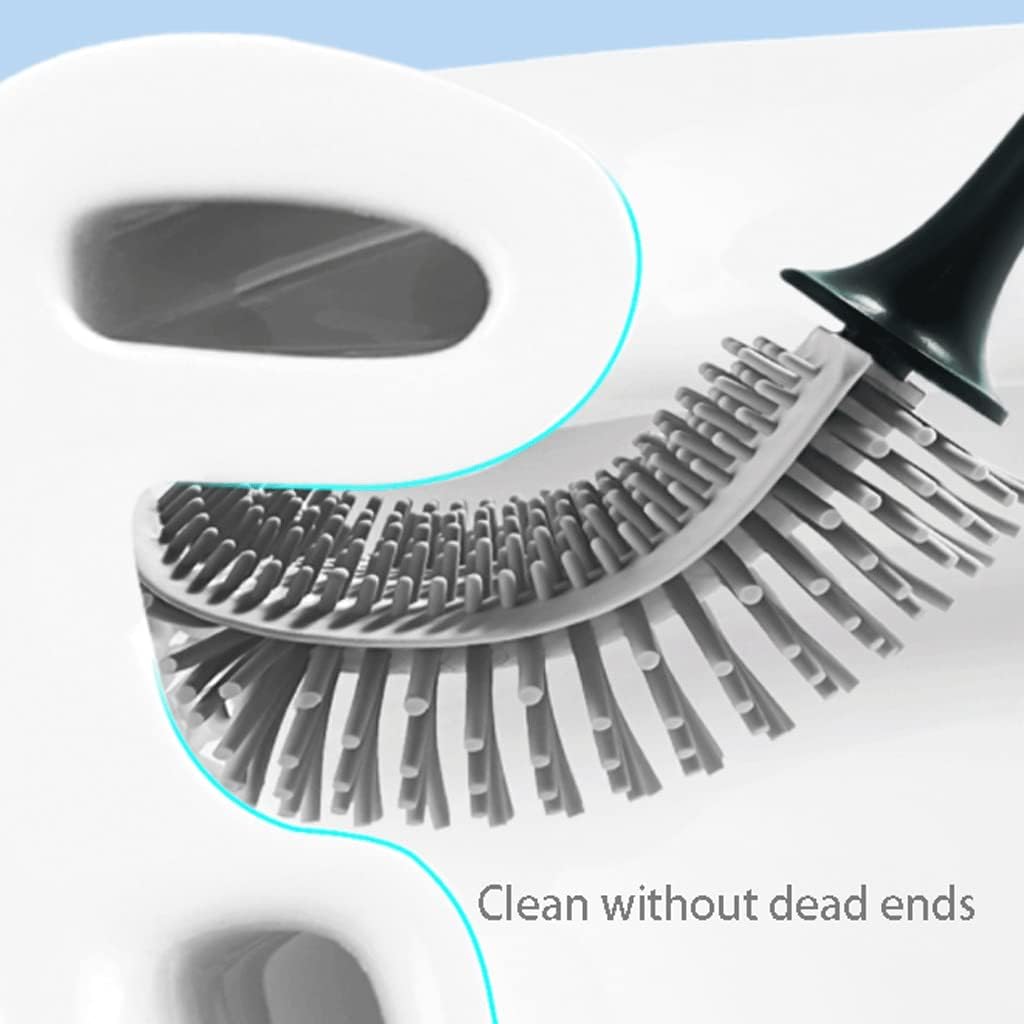 SYXL Toilet Brush with Silicone Head and Holder
