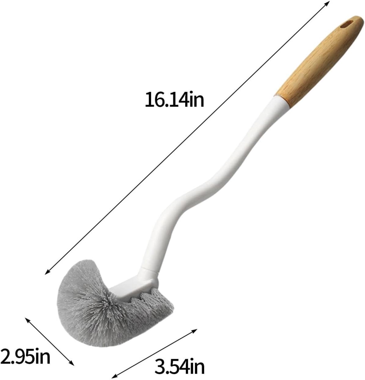 Durable Toilet Bowl Brush with Curved Head for Thorough Cleaning