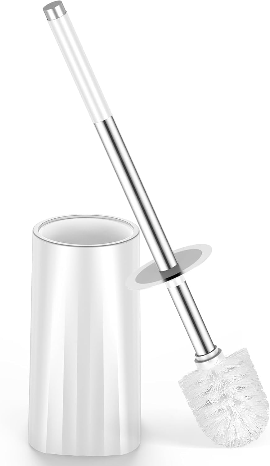 Toilet Bowl Brush with Ventilated Holder and Ergonomic Handle