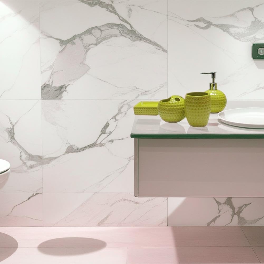 Ceramic Bathroom Decor Set 4 Pcs Green Eco-Friendly