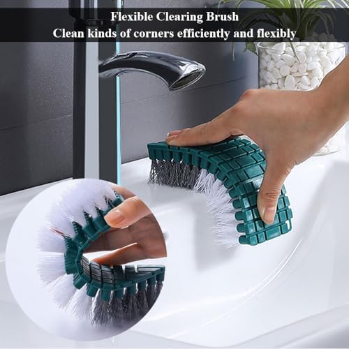 Oniapro V-Shape Toilet Scrub Brush Bendable Non-Slip