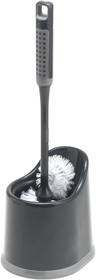 Addis 517707 ComfiGrip Toilet Brush Set Metallic Graphite