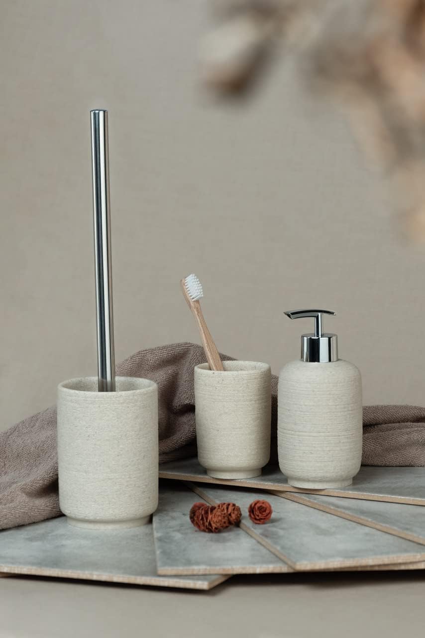 WENKO Goa Neo Beige Toilet Brush Holder 9x9x37cm