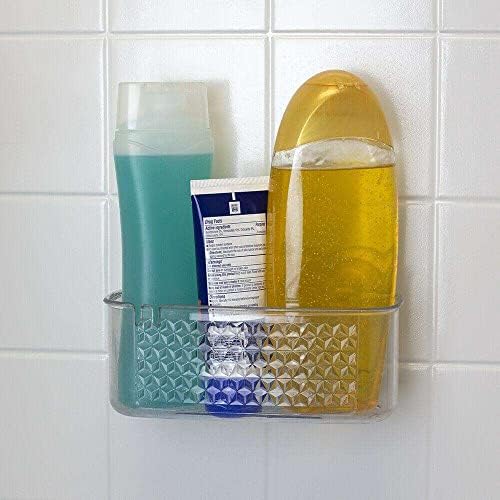 FINANCIALLY LIT LKOP Clear Cubic Shower Caddy with Suction Cups