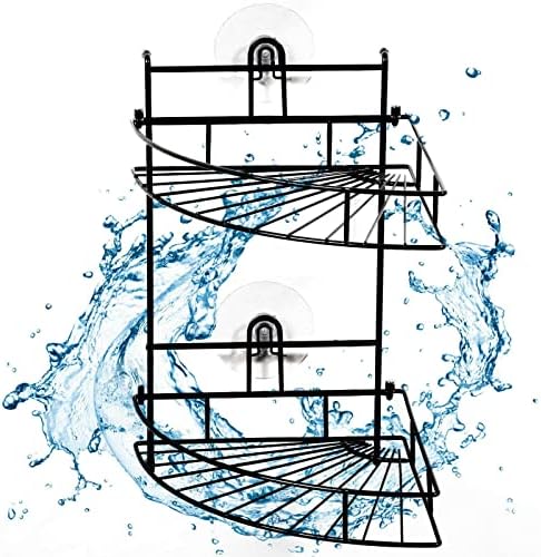 FINANCIALLY LIT LKOP 2 Shelf Metal Shower Corner Organizer