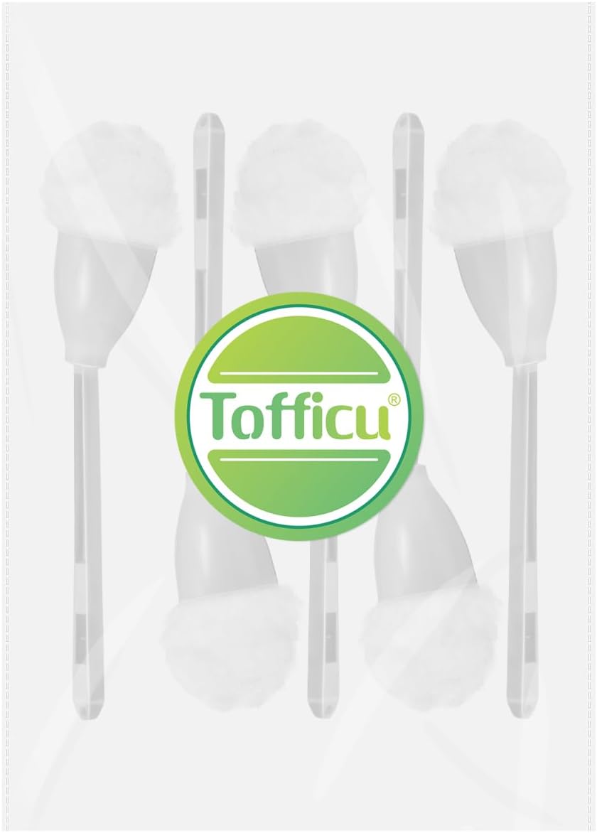 Tofficu 5Pcs Soft Toilet Bowl Brush White Polypropylene