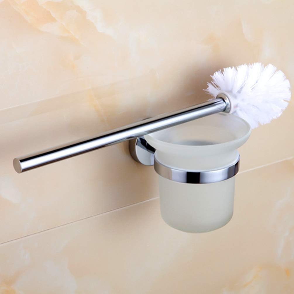 LUDSUY Stainless Steel Toilet Brush Holder Set