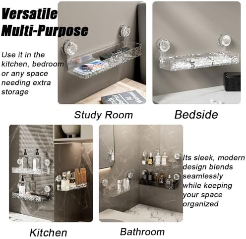 Drill-Free Shower Shelf with Suction Cups