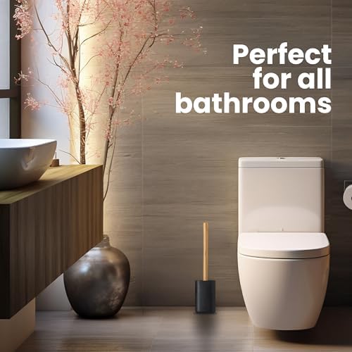 Vigar Zense Toilet Brush Set with Black Holder