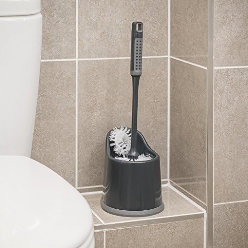 Addis 517707 ComfiGrip Toilet Brush Set Metallic Graphite