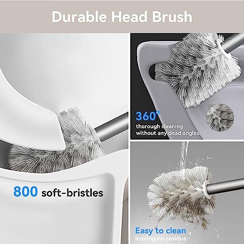 Esusom Toilet Brush and Holder Set with Durable Bristles