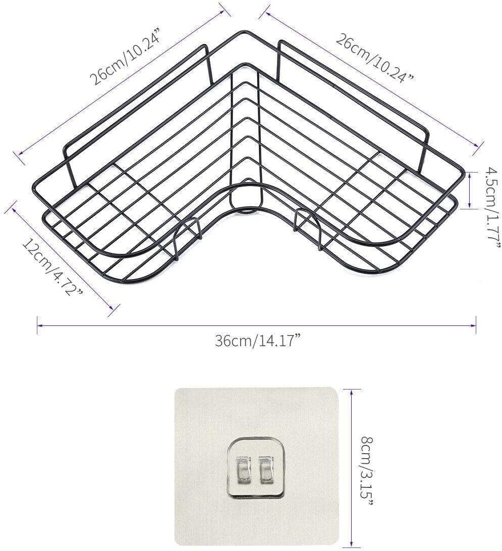 FINANCIALLY LIT Triangular Wall-Mounted Shower Caddy