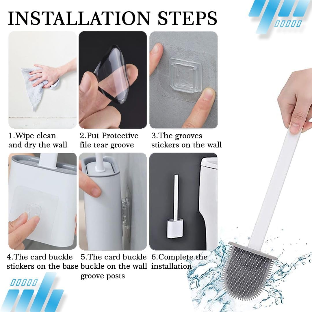 We Art Leaves Silicone Toilet Brush Set 1