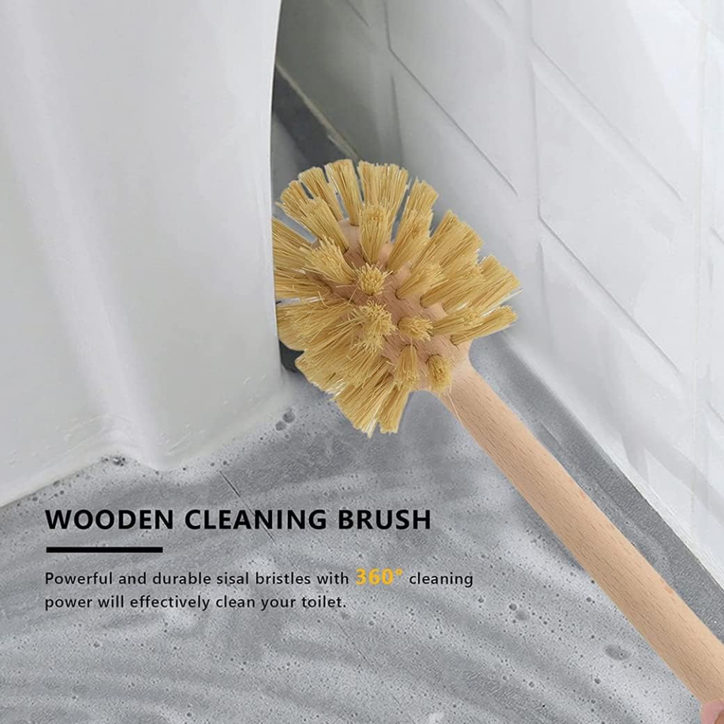 Beechwood Toilet Brush with Sisal Bristles 2 Pack