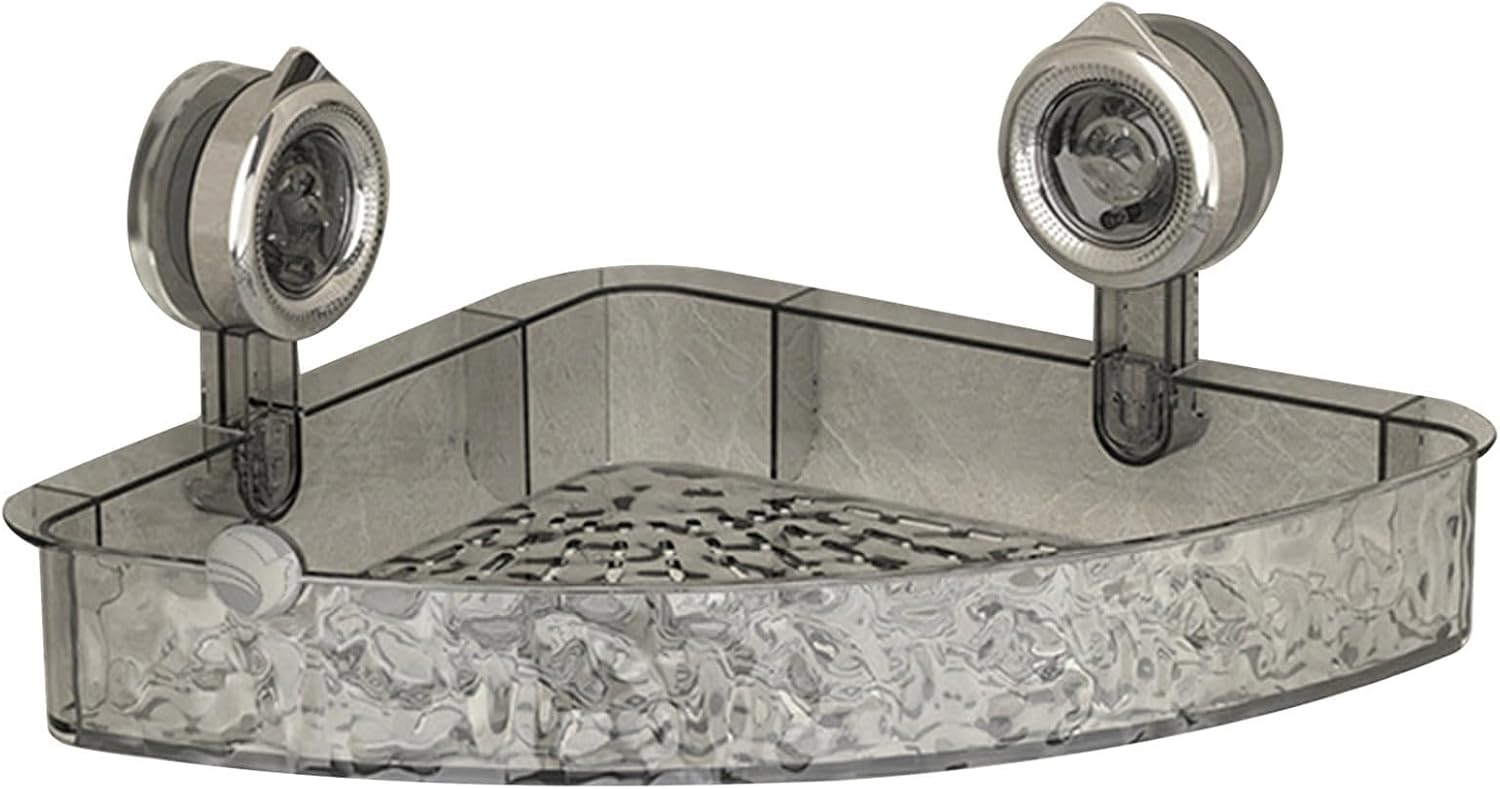 JENPECH Suction Cup Shower Caddy Clear Wall Organizer Grey 2