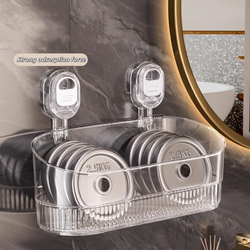 No-Drill Suction Shower Storage Box Organizer