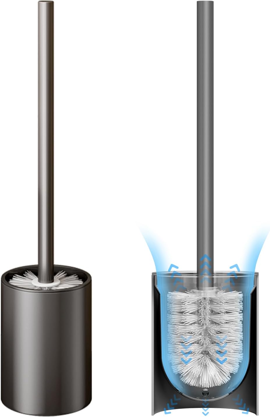 Esusom Toilet Brush and Holder Set with Durable Bristles