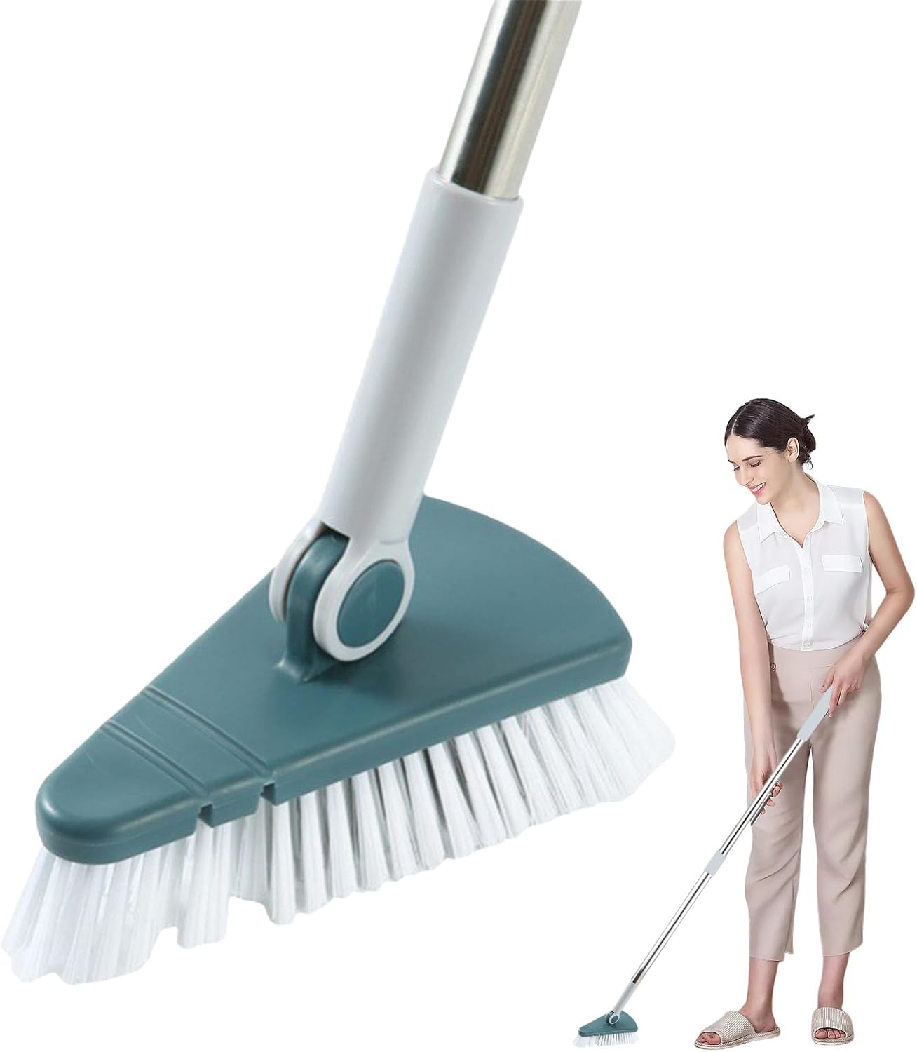 CENRF Tub Scrubber with Long Handle for Bathroom Cleaning