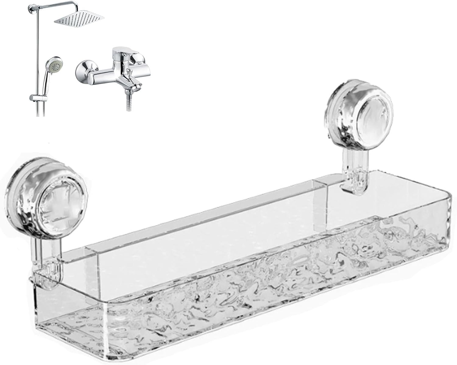 Drill-Free Shower Shelf with Suction Cups