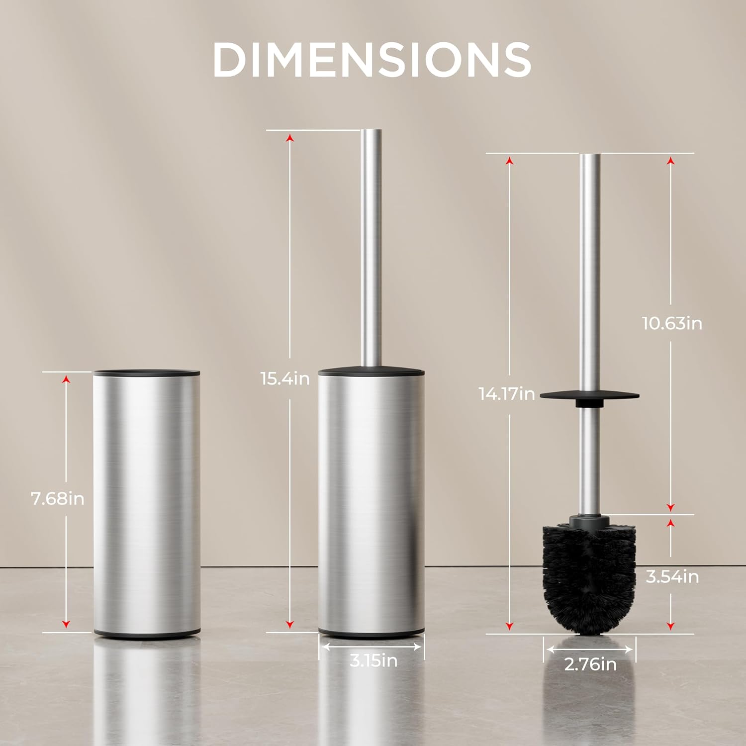 FORIOUS Toilet Brush and Holder Set