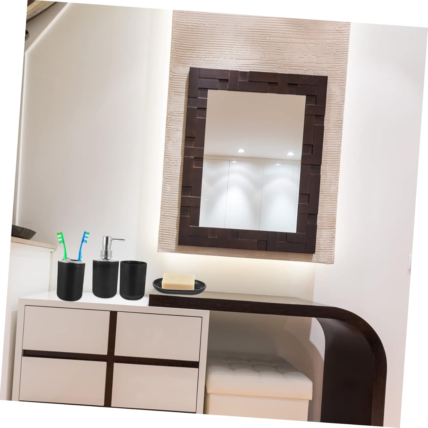 Veemoon Elegant Black Bathroom Accessories Set