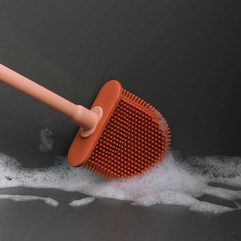 KAAZEE Toilet Brush Holder Set with No-Slip Handle and Flexible Bristles 1