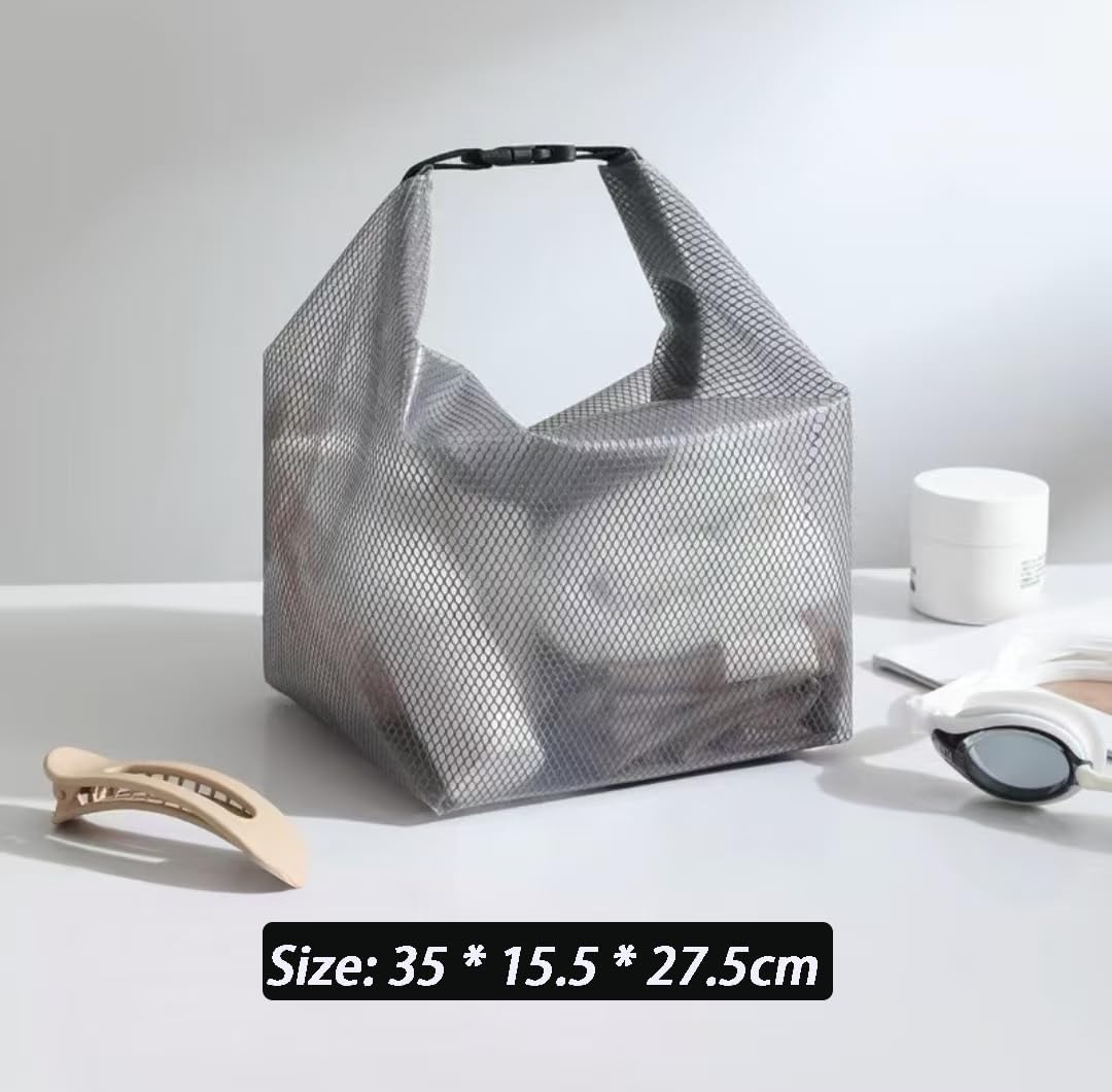 Enignic Mesh Shower Caddy Portable with Handle - Grey